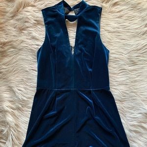 Topshop Velvet Romper
